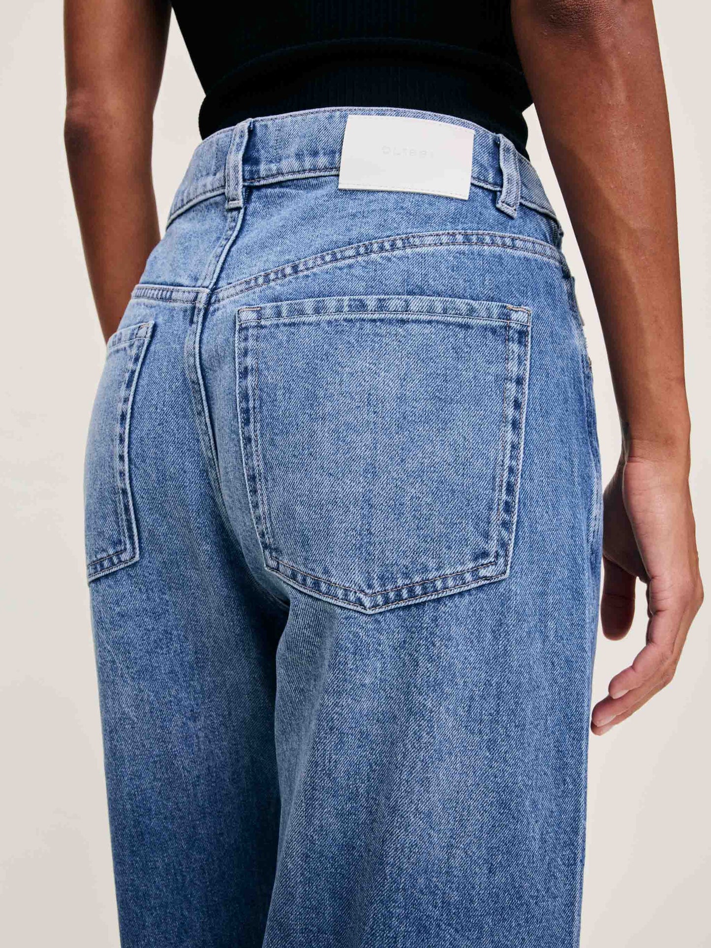 DL1961 Taylor Relaxed Barrel Ultra High Rise Jeans - Meadow Lake