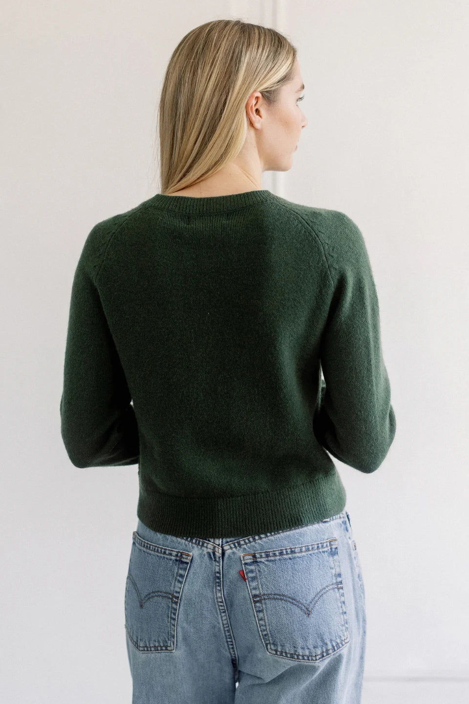 Brunette the Label Little Sister Cardigan - Chive