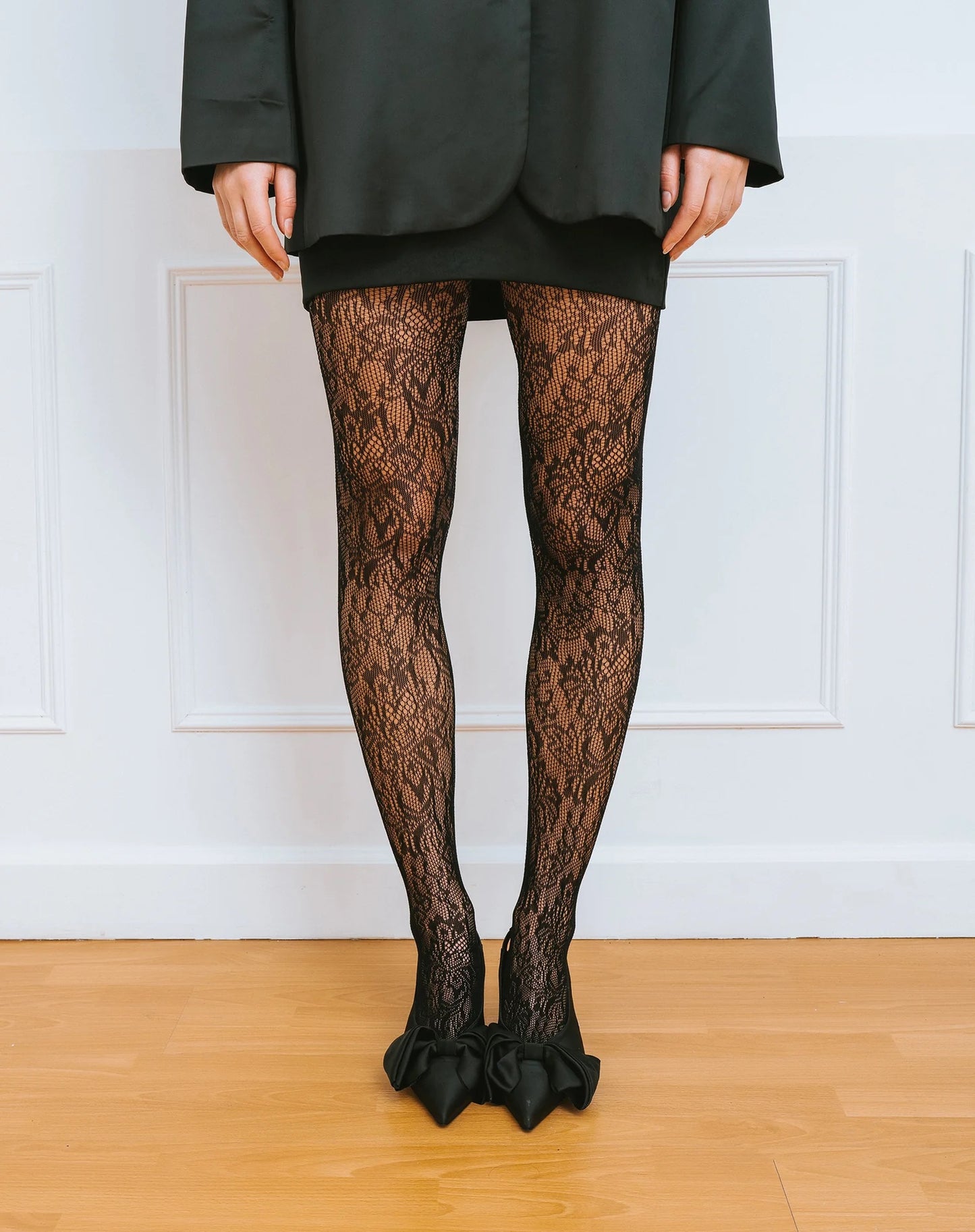 Brunette the Label Lace Tights - Black
