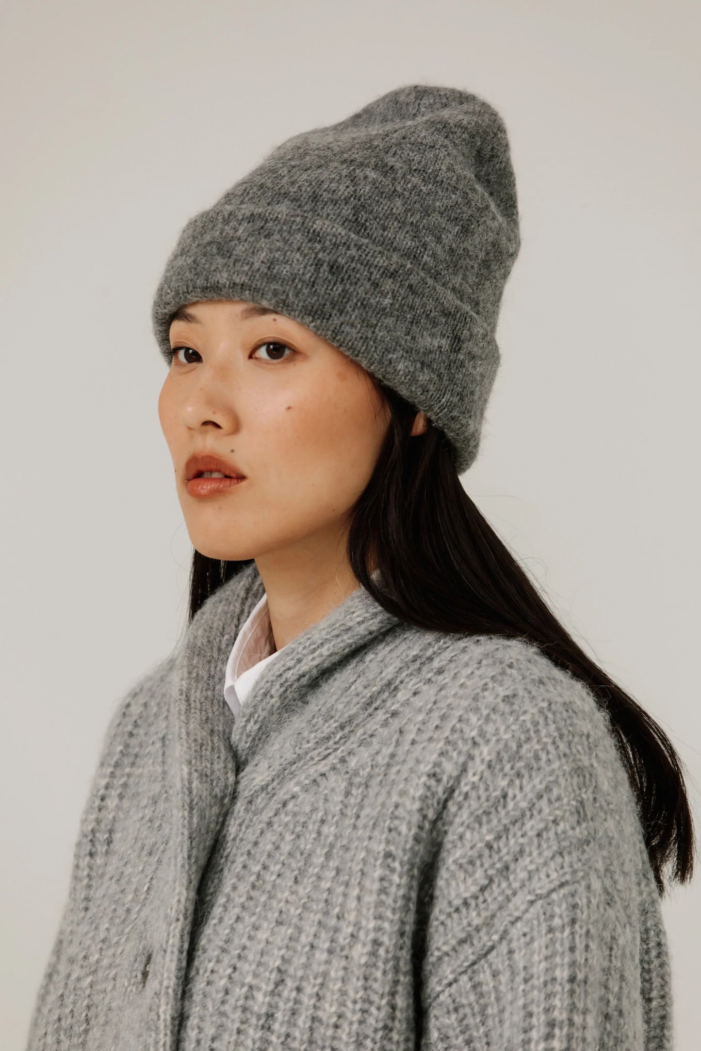 Alpaca Andes Beanie - Grey Melange