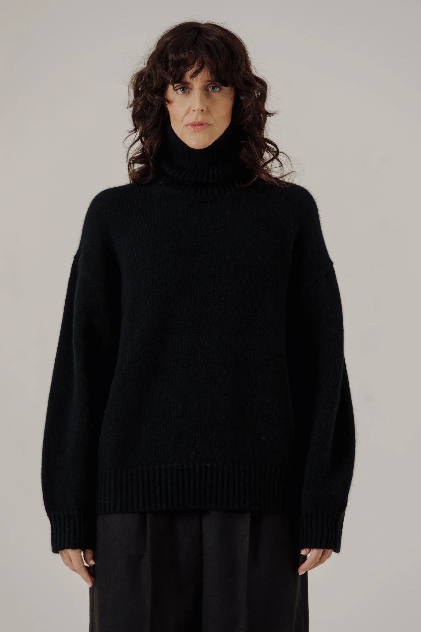Bare Knitwear Alpaca Heritage Turtleneck - Classic Black
