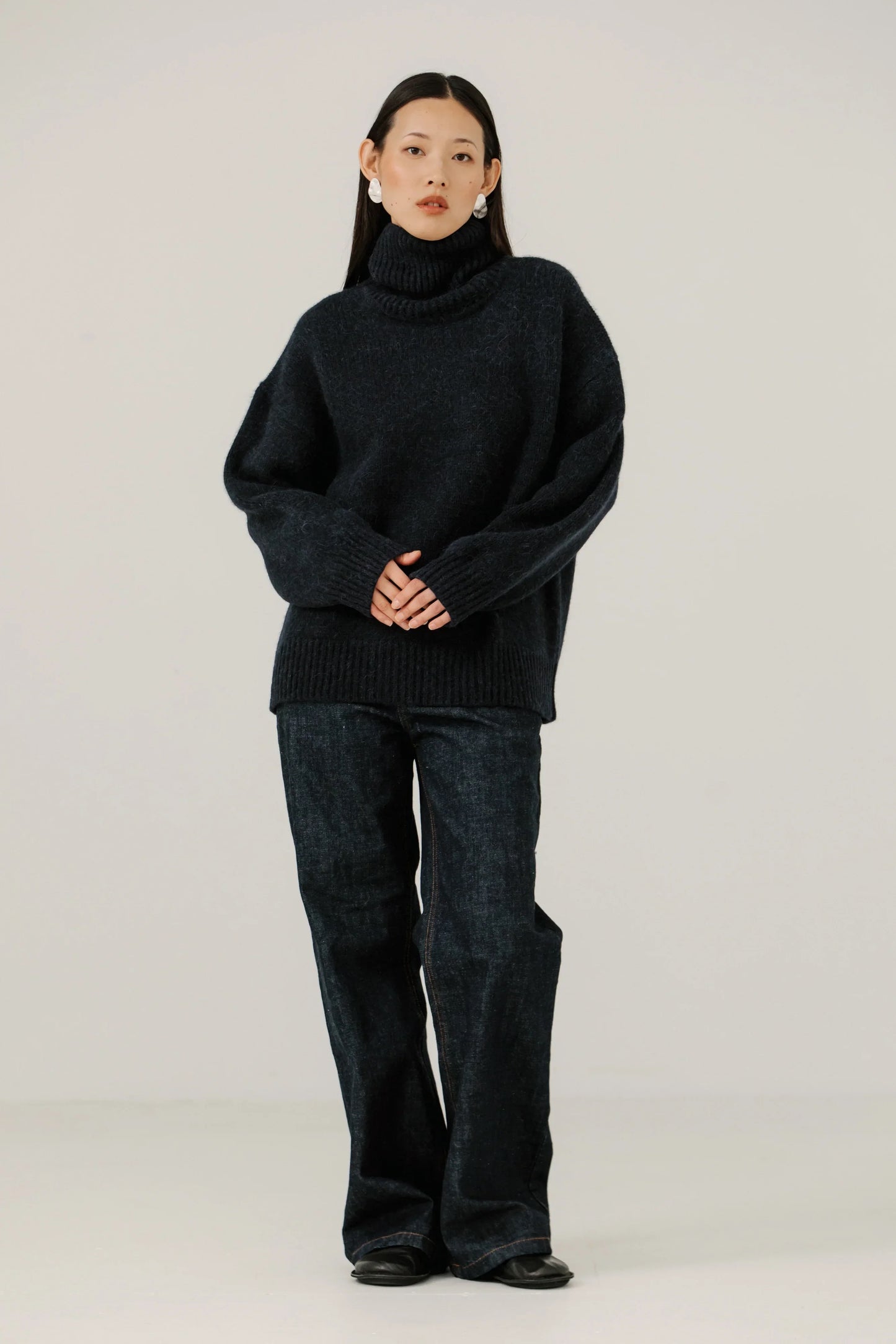 Bare Knitwear Alpaca Heritage Turtleneck - Dark Navy