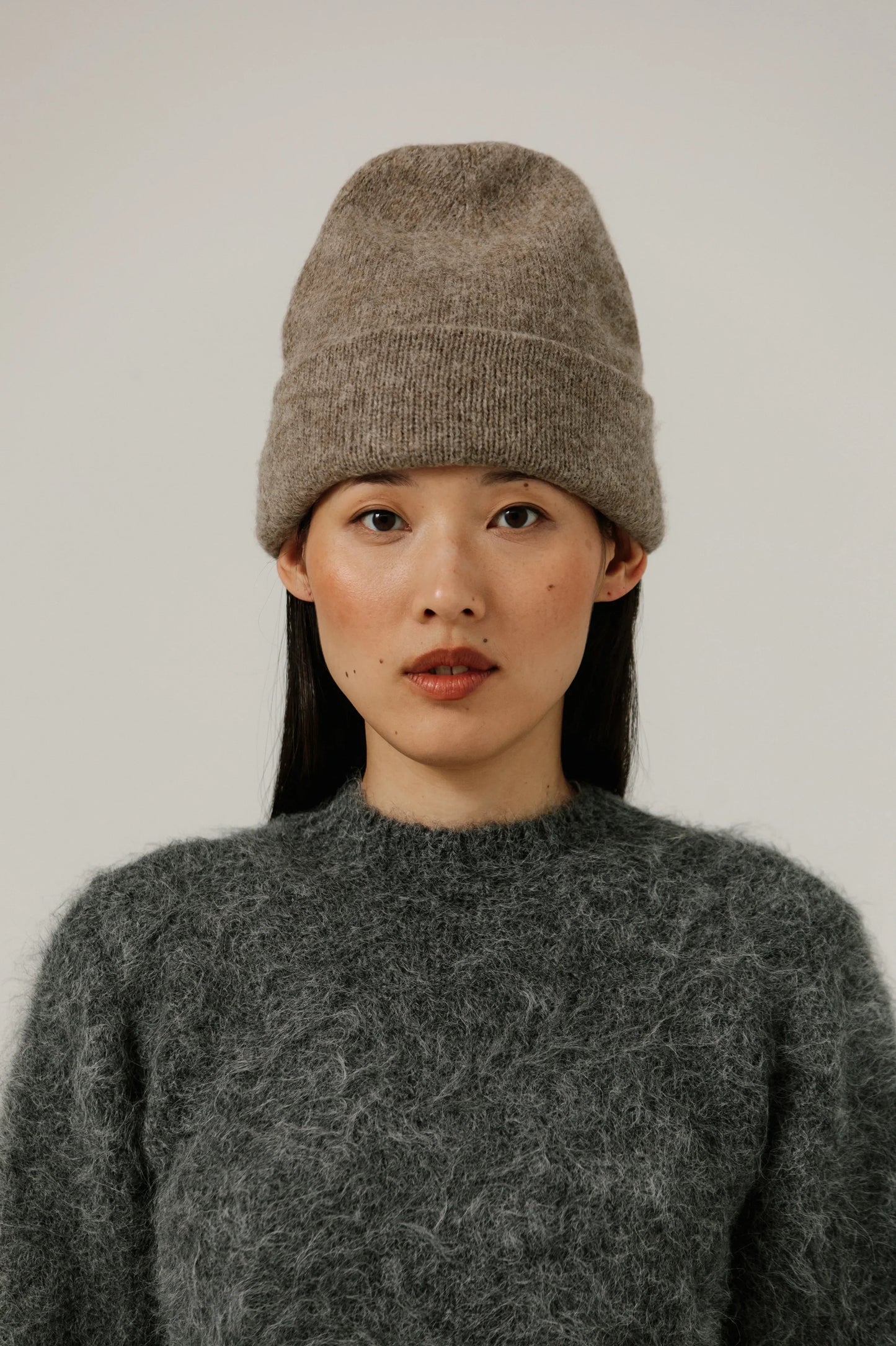 Bare Knitwear Alpaca Andes Beanie - Dark Fawn
