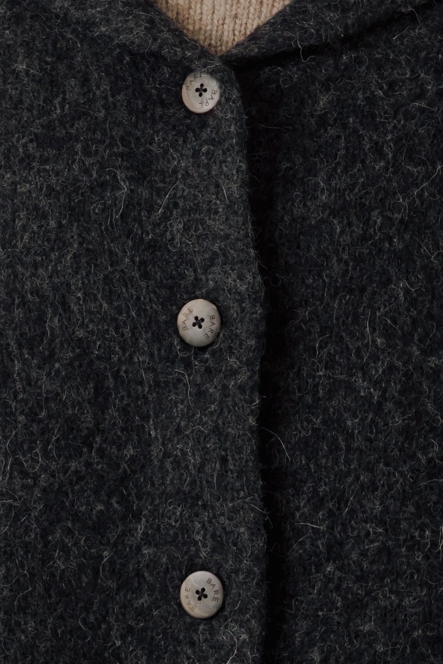 Bare Knitwear Nook Alpaca Knit Coat - Basalt