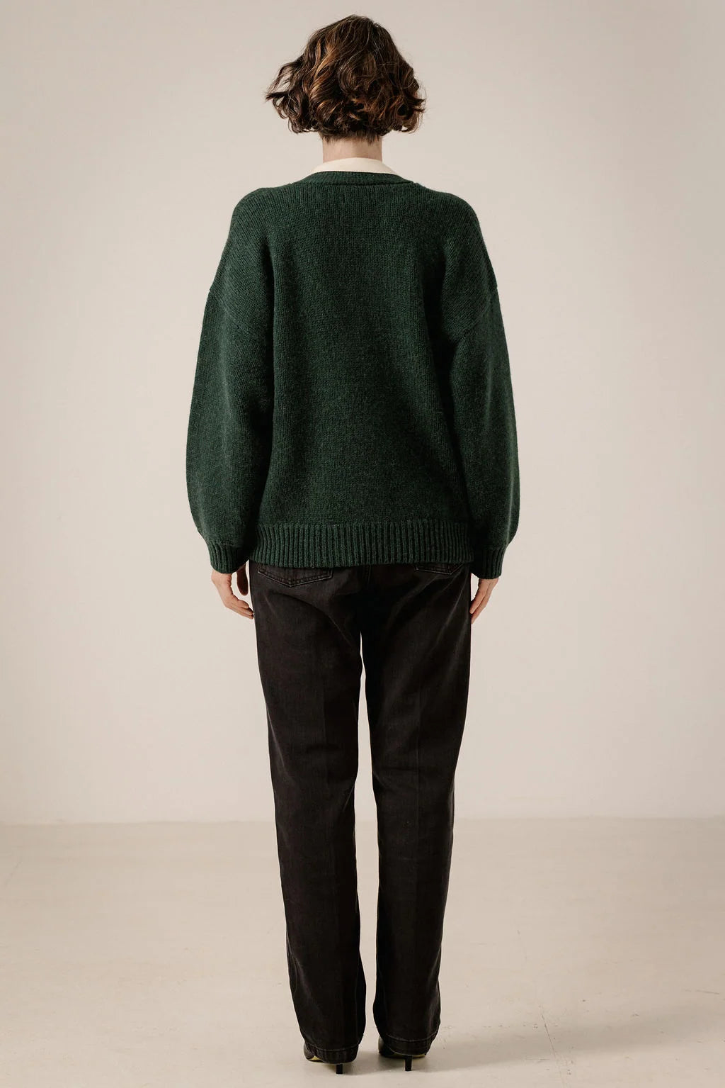 Bare Knitwear Oversized Alpaca Cardigan - Emerald