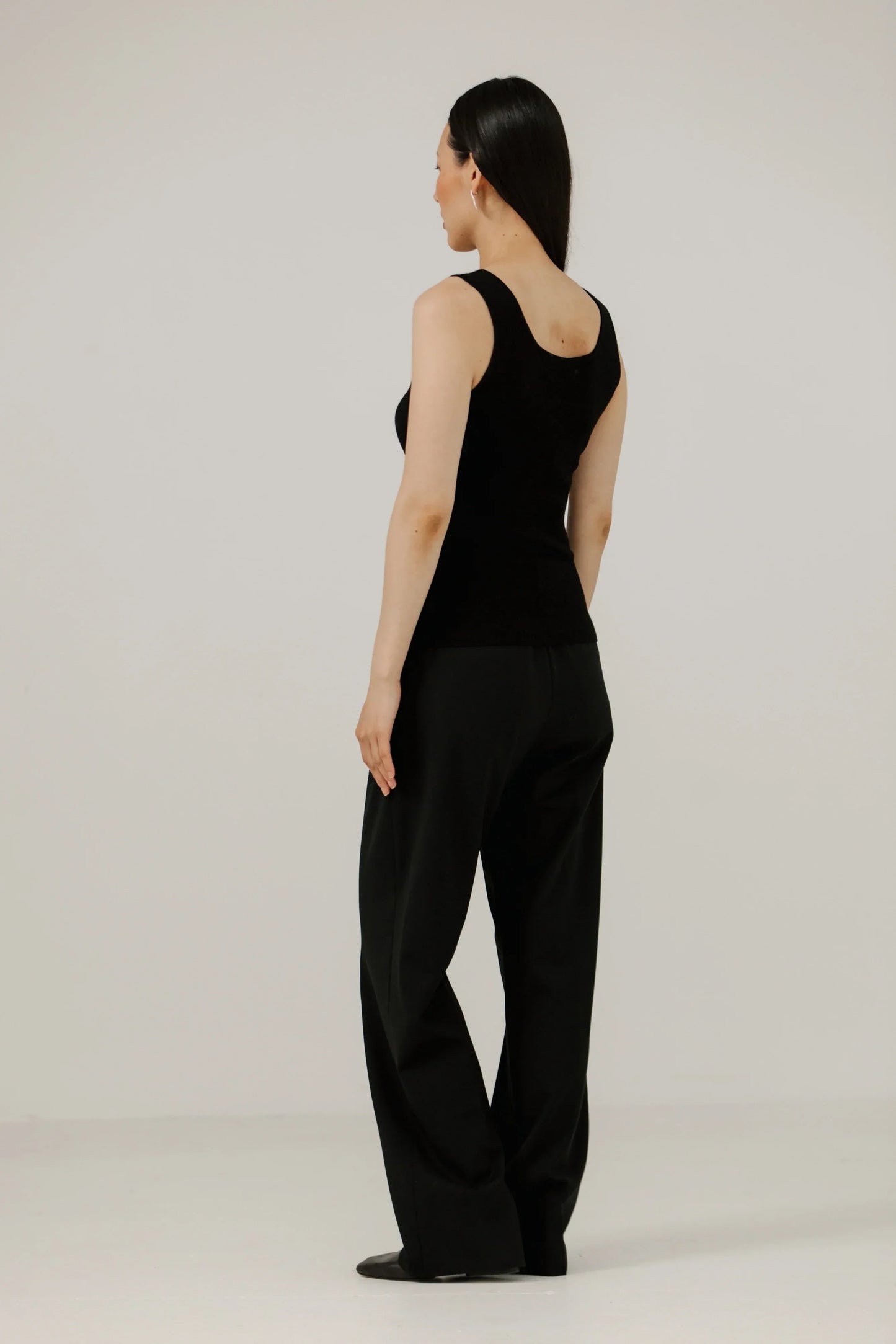 Bare Knitwear Slim Knit Tank - Classic Black