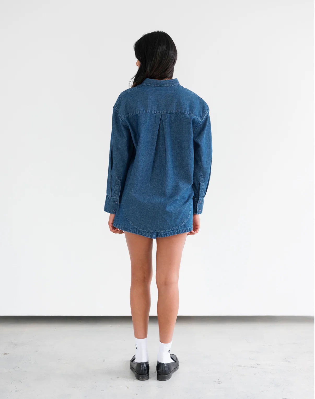 Brunette The Label Dark Denim Button Up