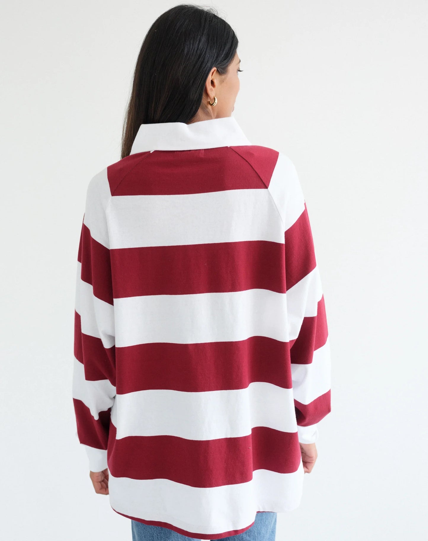 Brunette the Label Rugby Polo Shirt - Burgundy