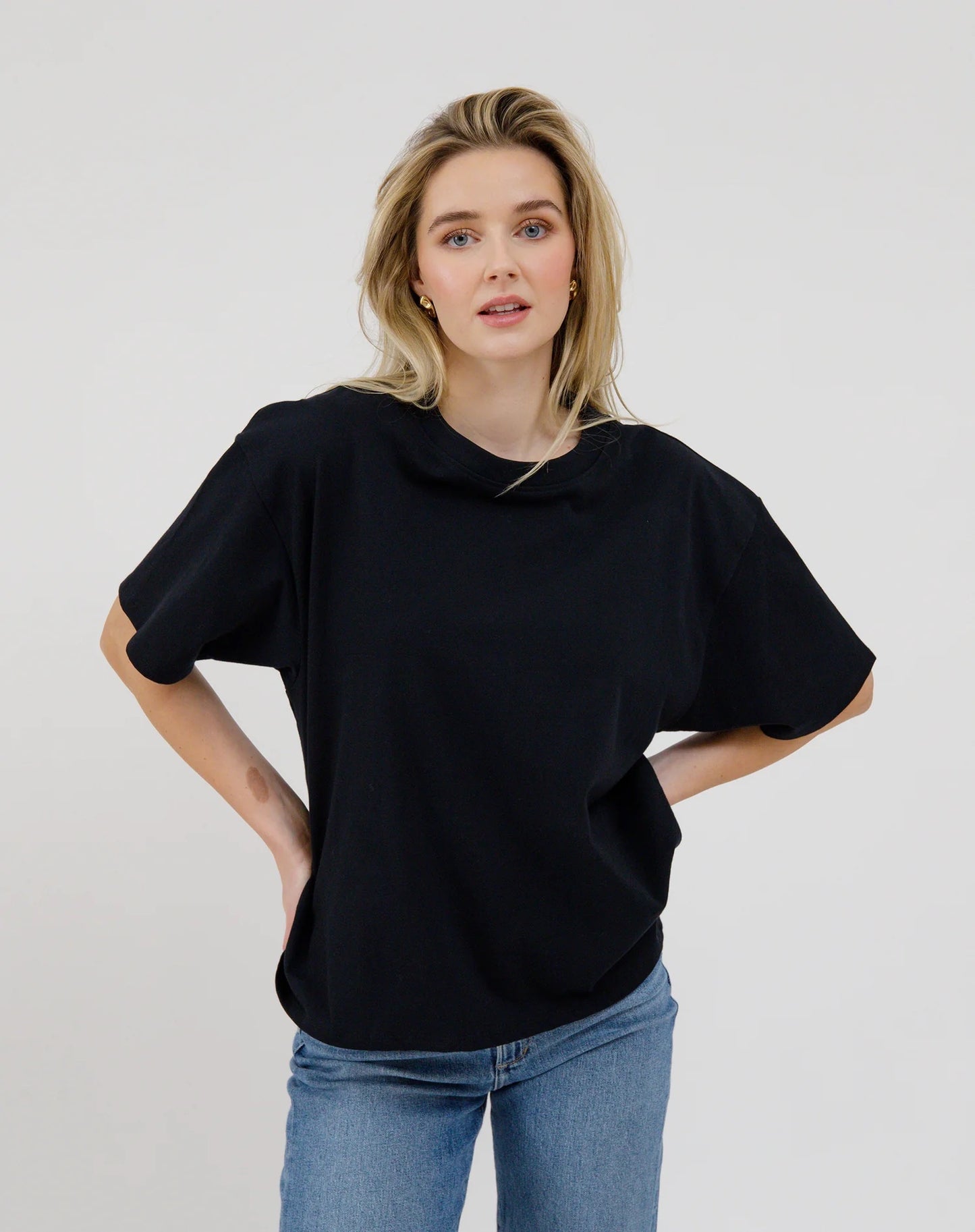 Brunette the Label Boxy Tee - Black