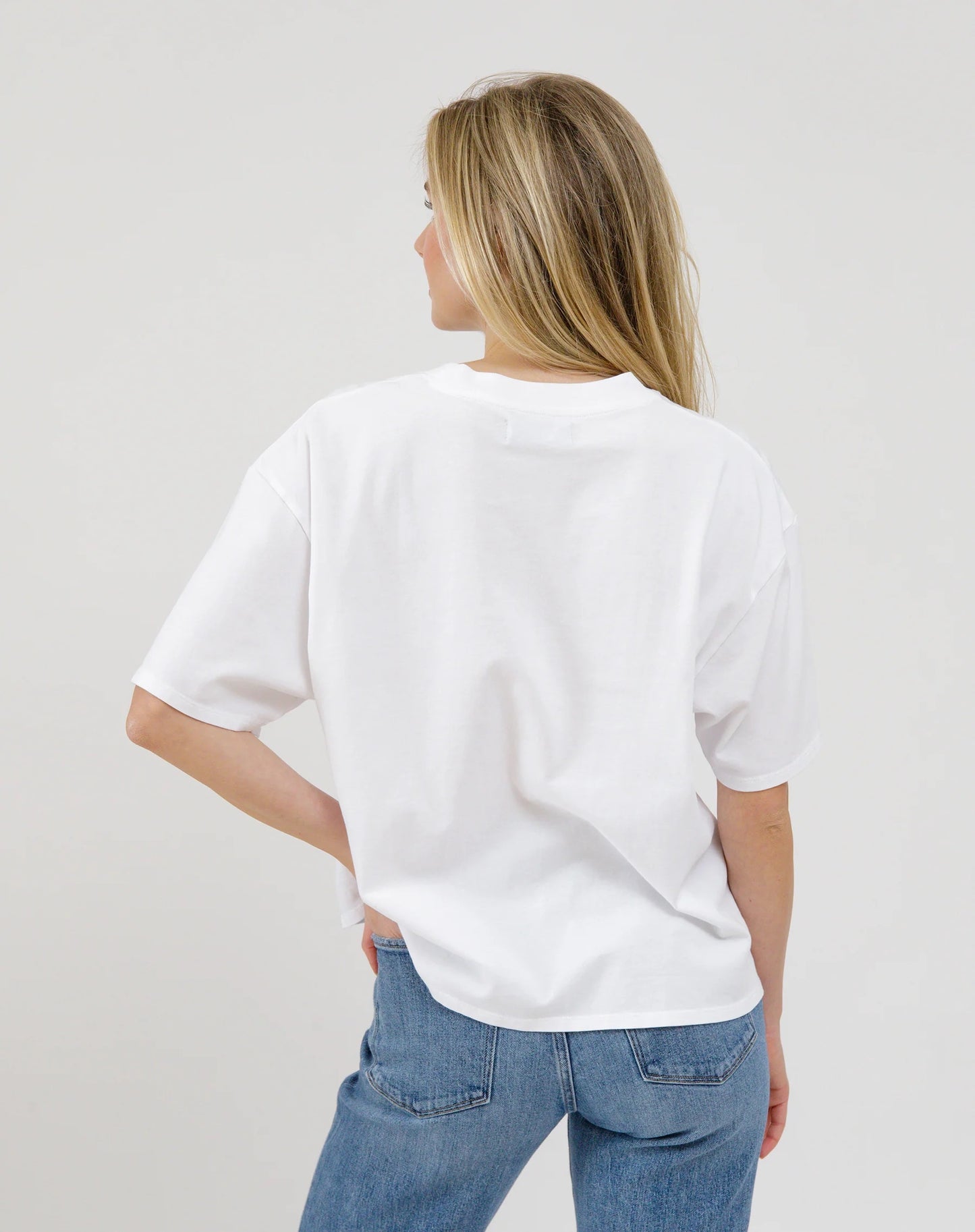 Boxy Crew Neck Tee - White