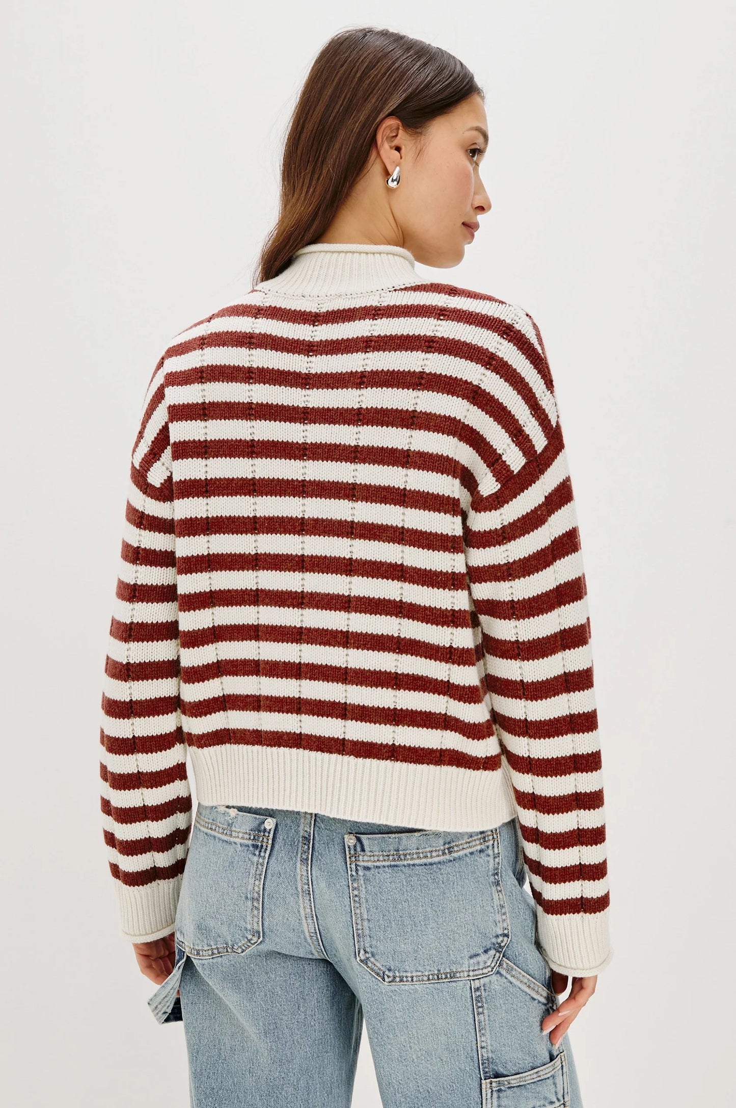 Rails Corrine Sweater - Ivory Russet Stripe
