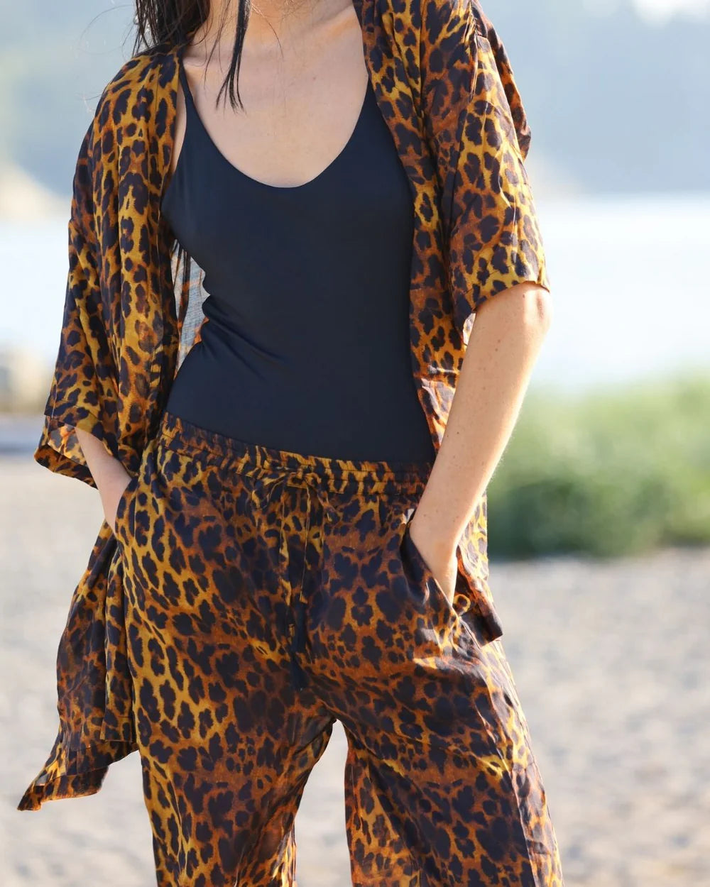 Fentessa Carefree Beach Pants - Cheetah