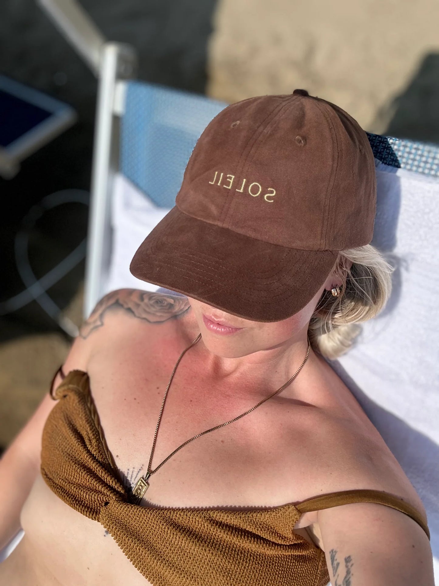 SeaDog Designs Organic Cotton Cap in Tanlines - Soleil
