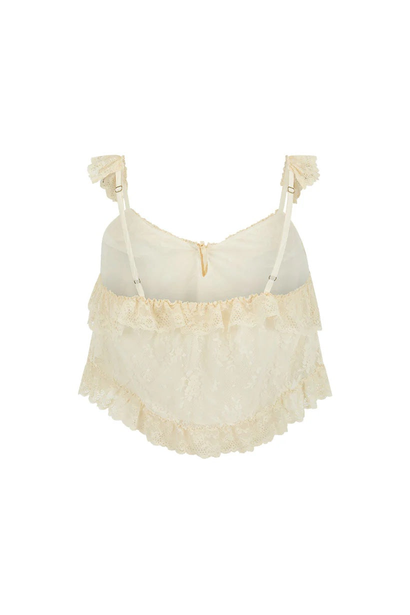 Spell Labyrinth Lace Cami - Cloud Cream