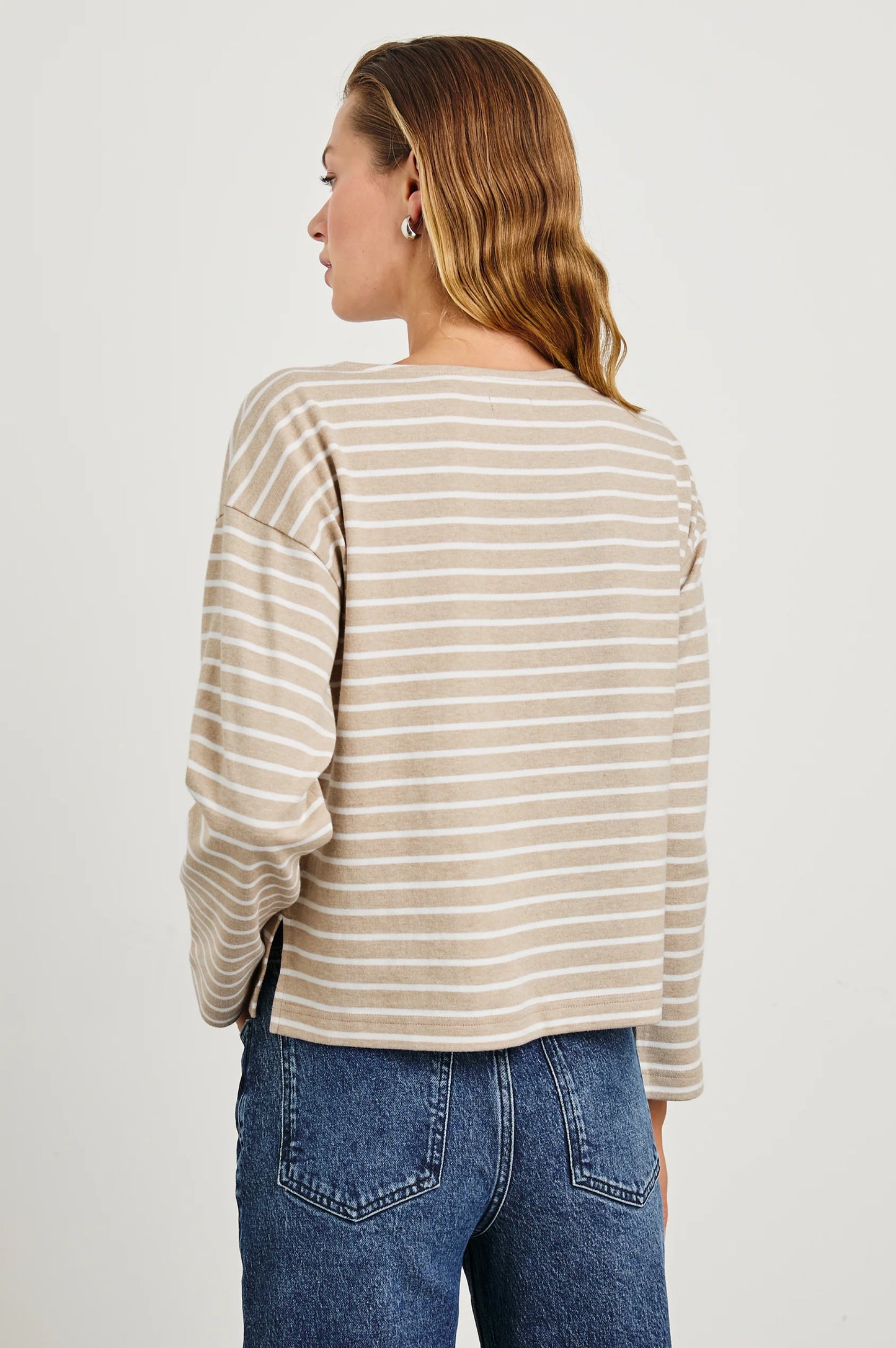 Rails Macy Top - Heather Beige Stripe