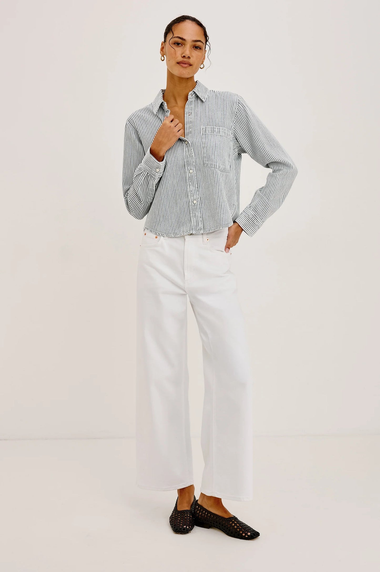 Rails Noa Shirt - Indigo Railroad Stripe