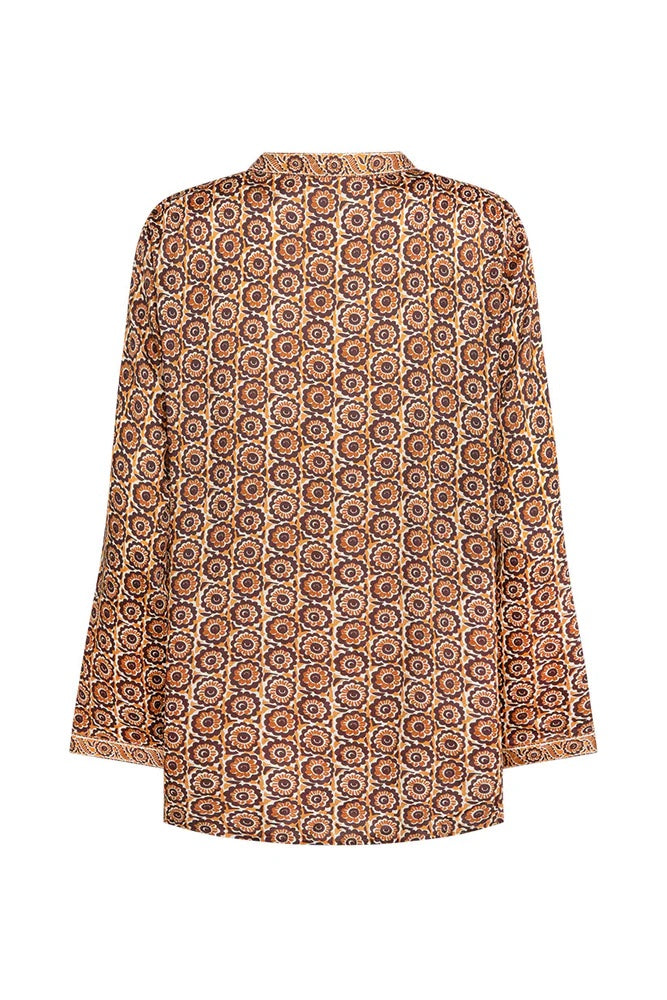 Spell Sannah Tie Blouse - Golden Ochre