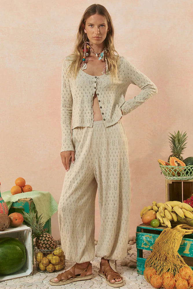 Spell Rhodes Knit Harem Pant - Sand