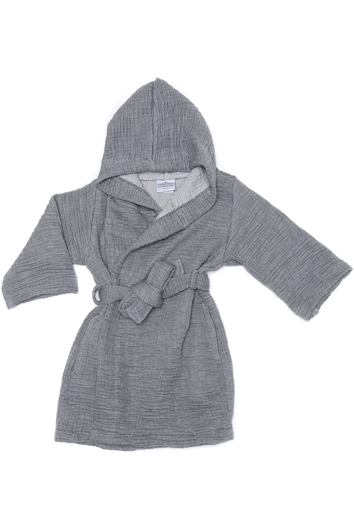 Tofino Towel Co. Piper Kid's Robe - Charcoal