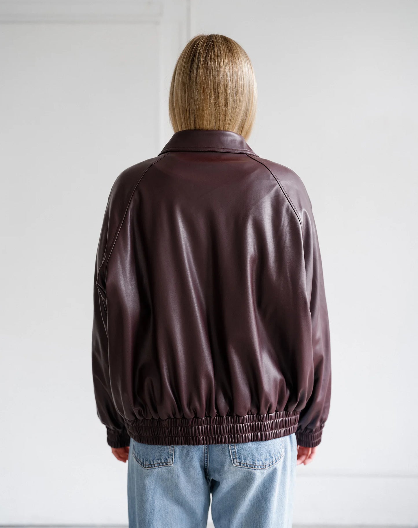 Brunette the Label Oversized Bomber - Plum
