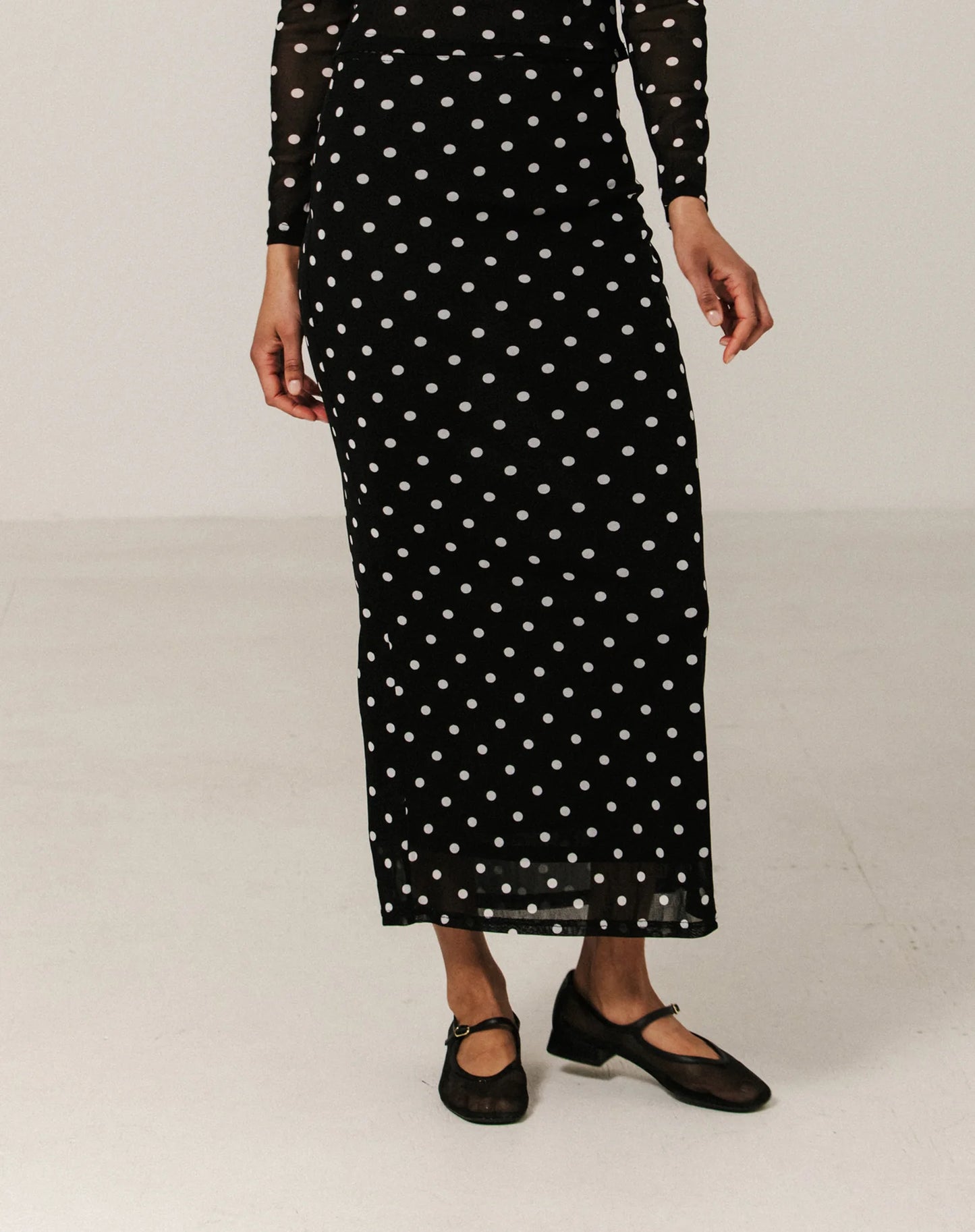 Brunette the Label Mesh Maxi Tube Skirt