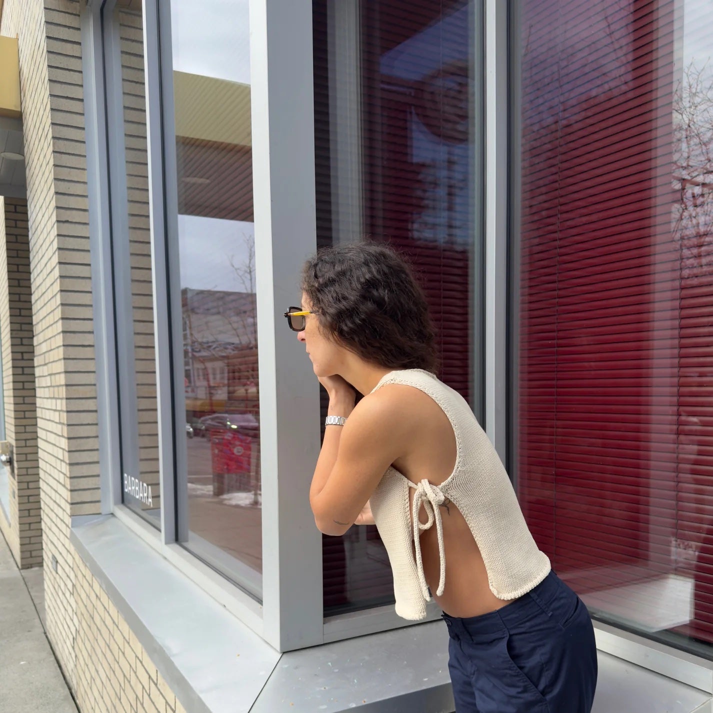 Givéh Tie Top - Cream