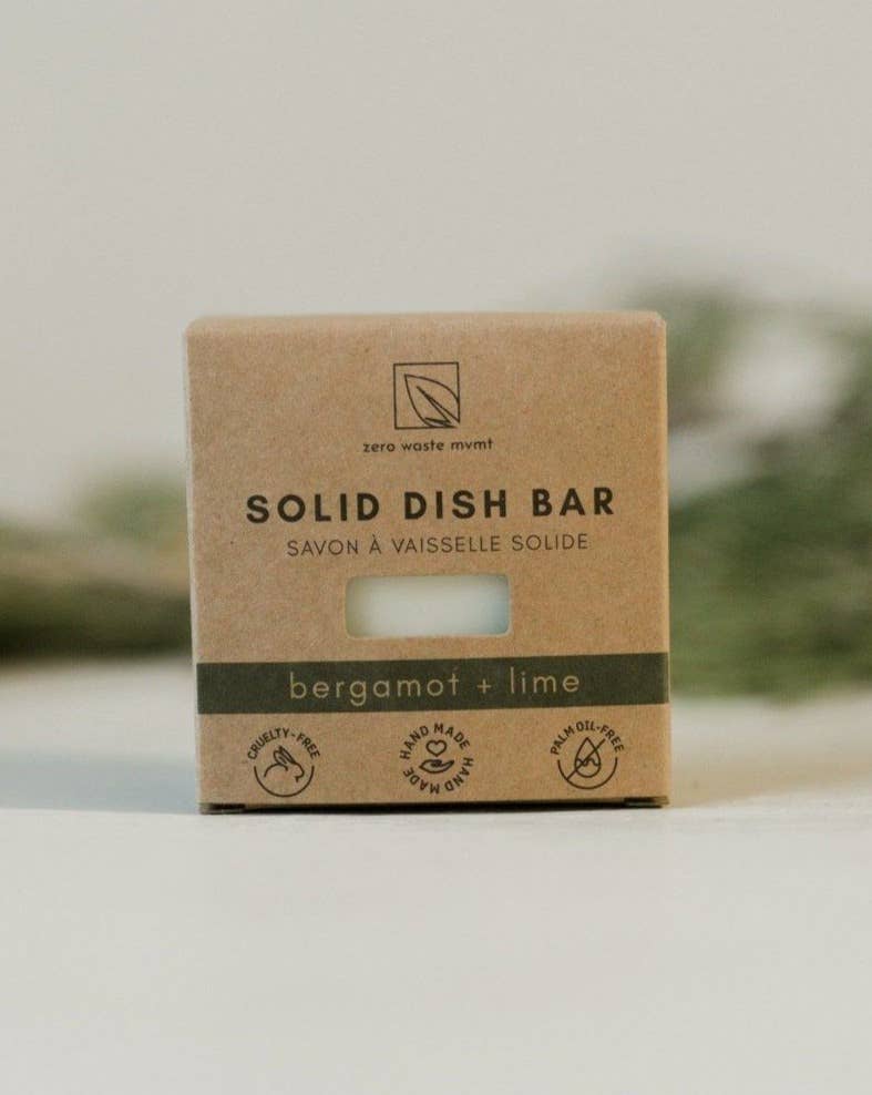 Zero Waste MVMT - Solid Dish Soap Bar - Bergamot + Lime