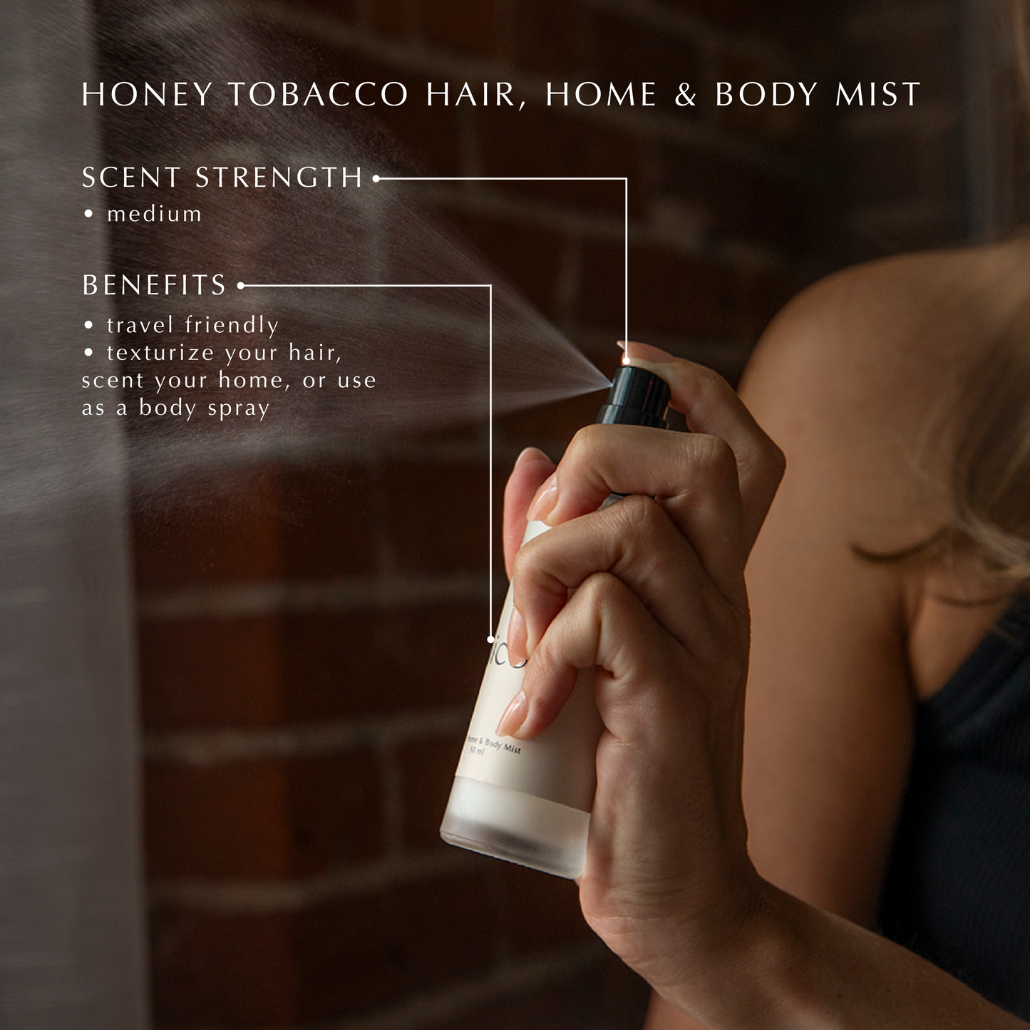 Picot Honey Tobacco Hair, Home & Body Mist