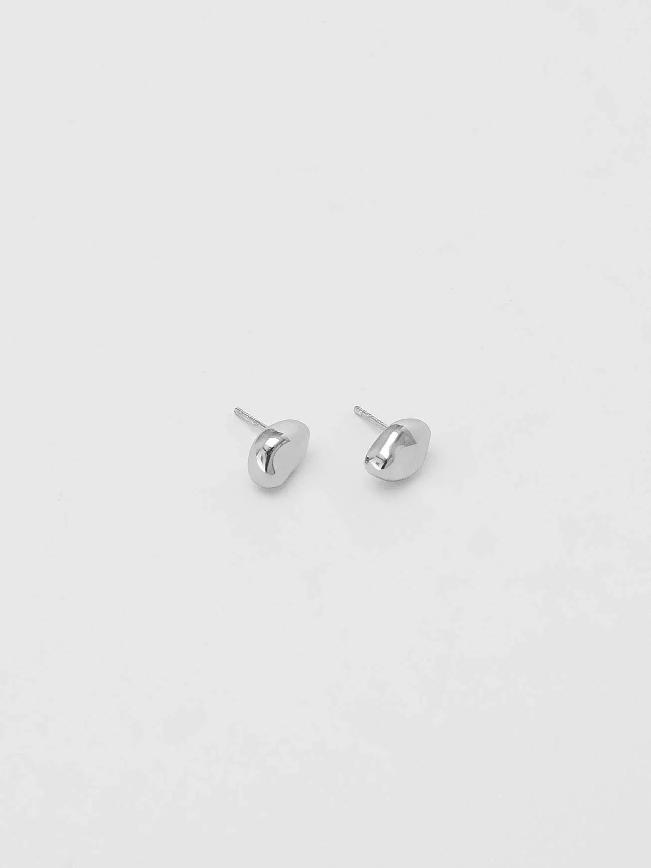 Wolf Circus Bean Stud Earrings - Silver