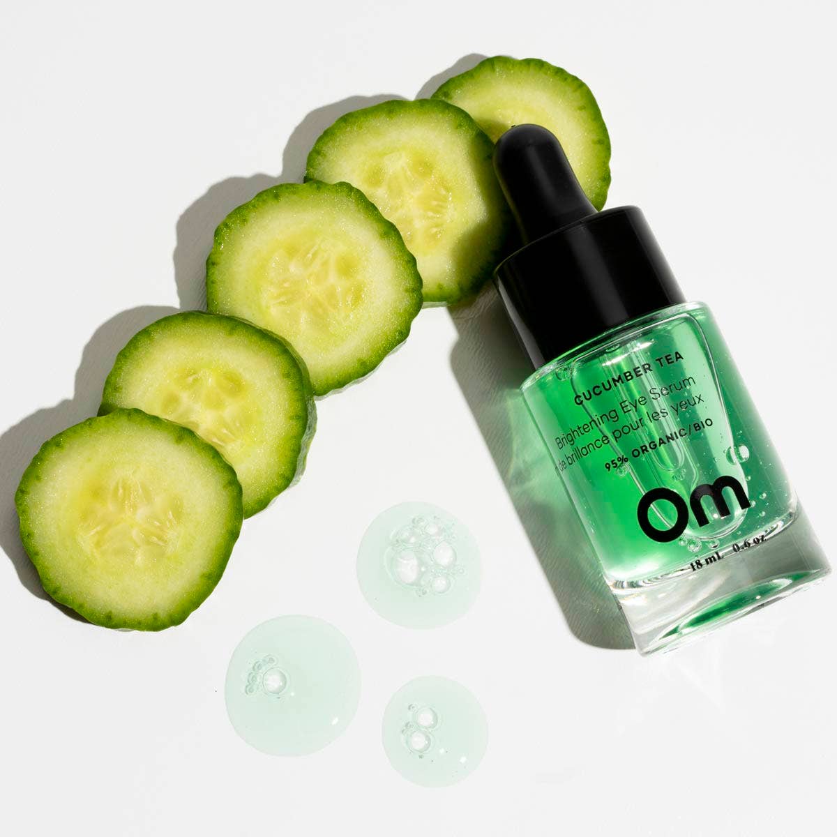 Om Organics Cucumber Tea Brightening Eye Serum: Full Size - 18 ml