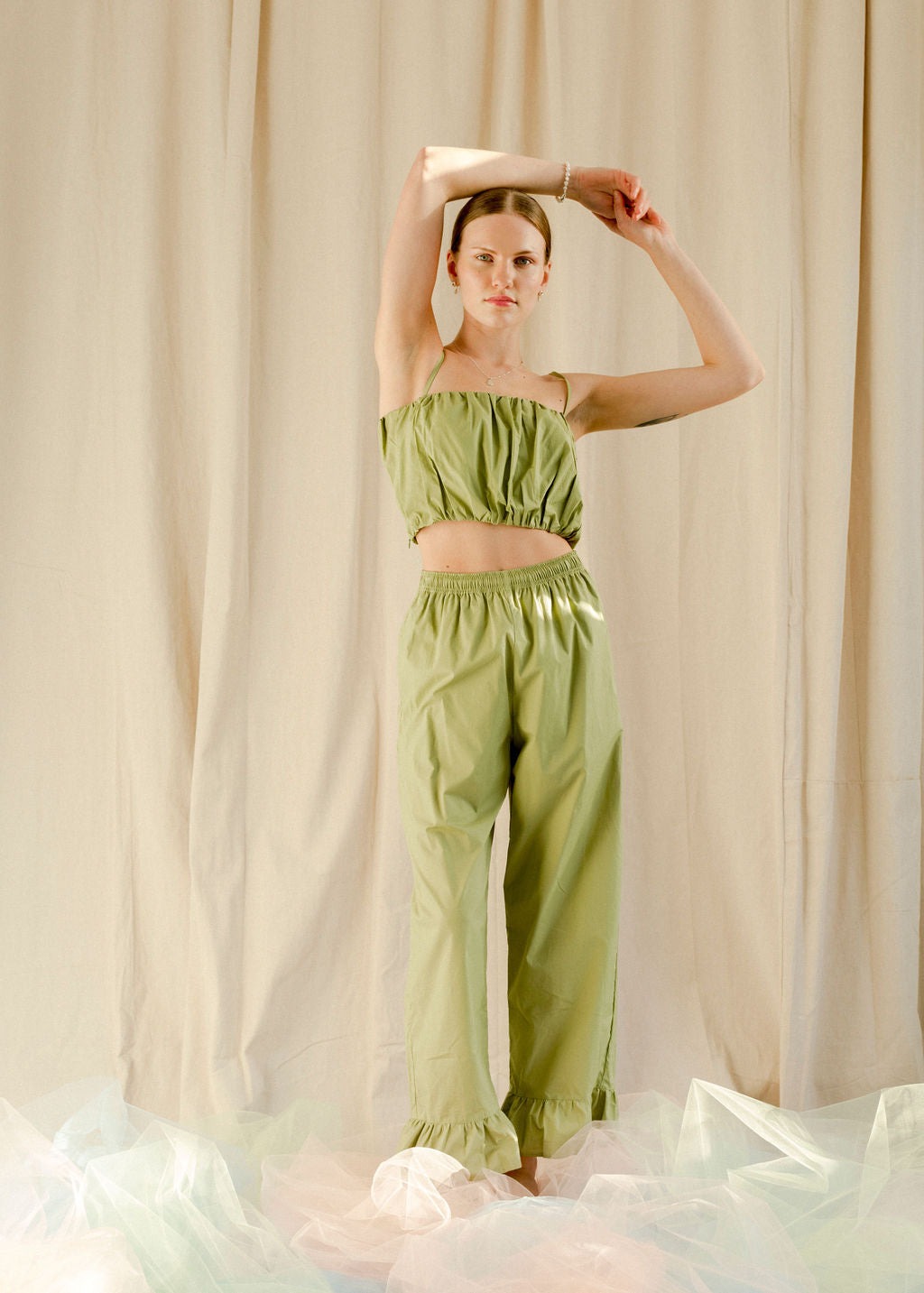 Yara Crop Top - Bay Leaf