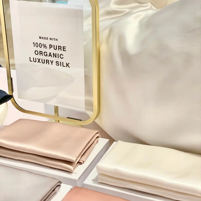 HoneyLux Queen Organic Silk Pillowcase - Pink