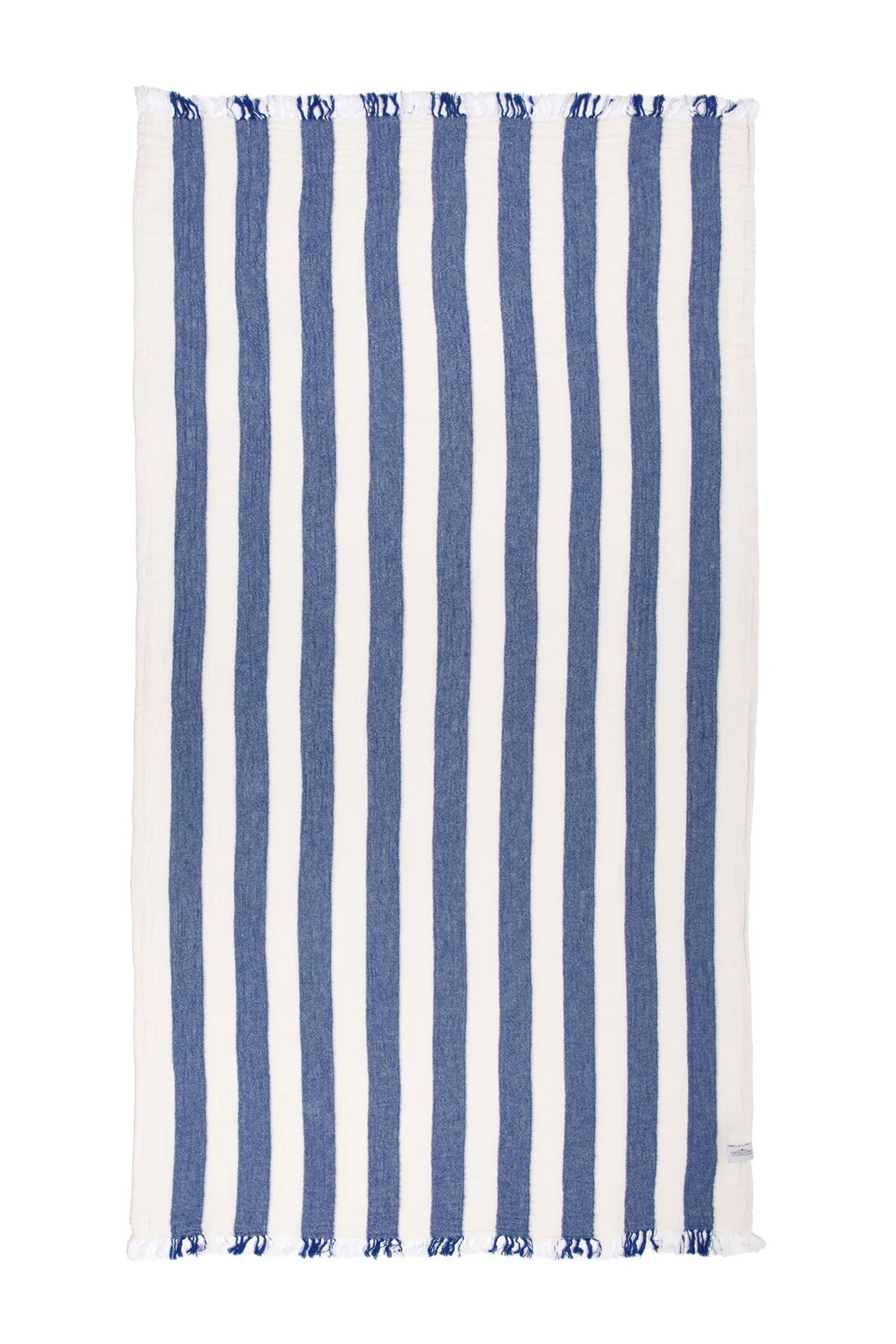 Tofino Towel Co. The Banks Stripe Gauze Muslin Turkish Towel - Denim