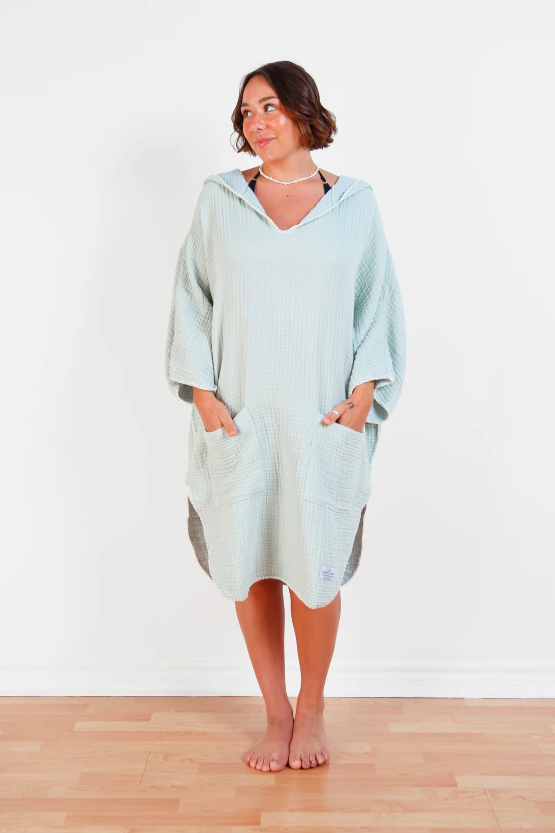 Tofino Towel Co. The Cocoon Women's Muslin Surf Poncho - Sage
