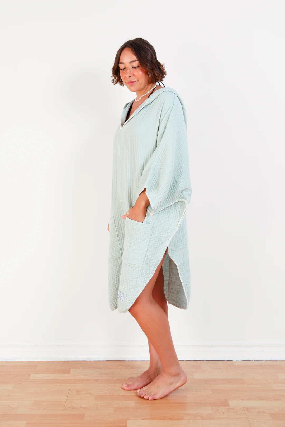 Tofino Towel Co. The Cocoon Women's Muslin Surf Poncho - Sage