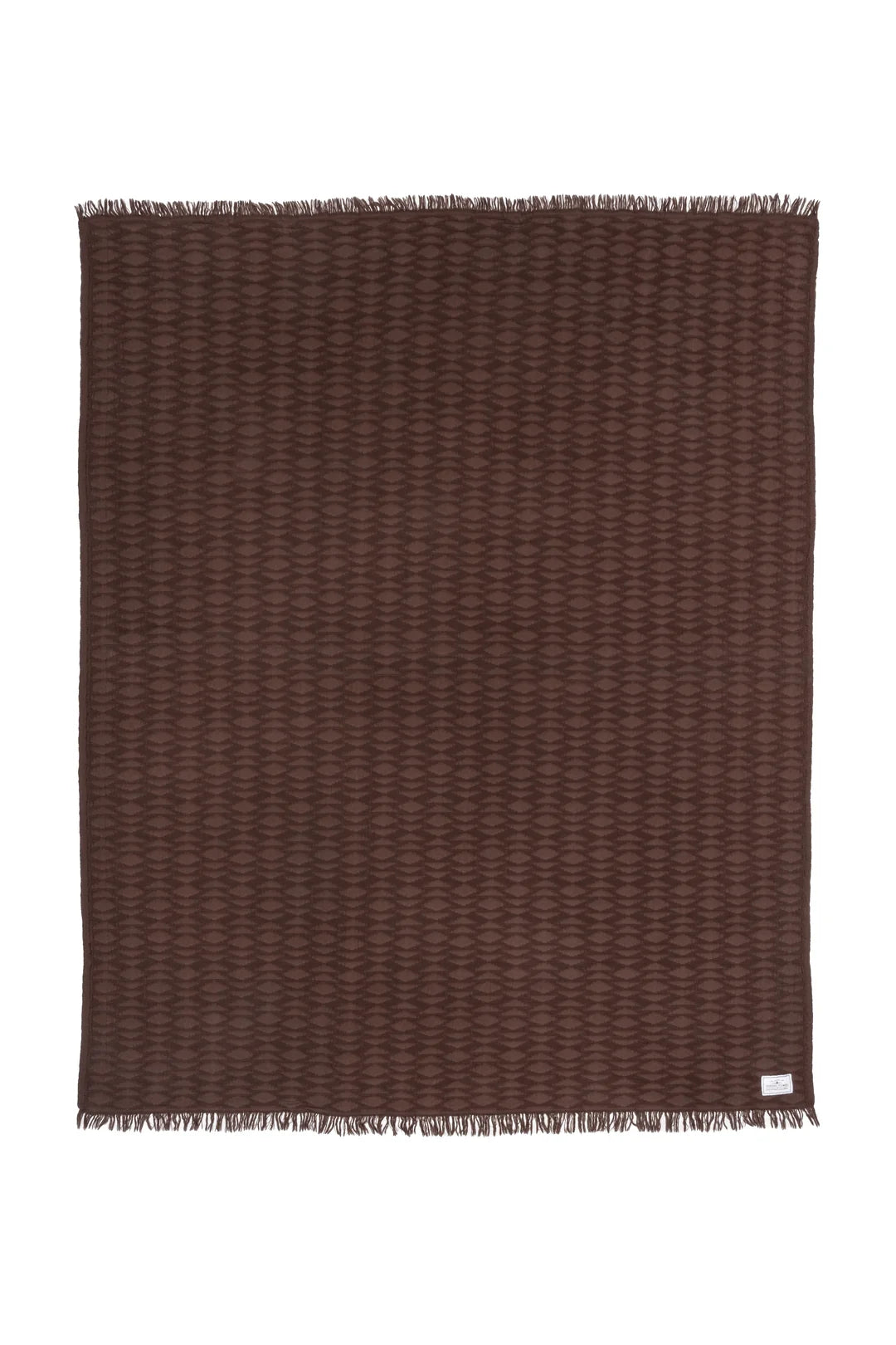 Tofino Towel Co. The Arnell Ikat Weave Lightweight Throw - Chocolate