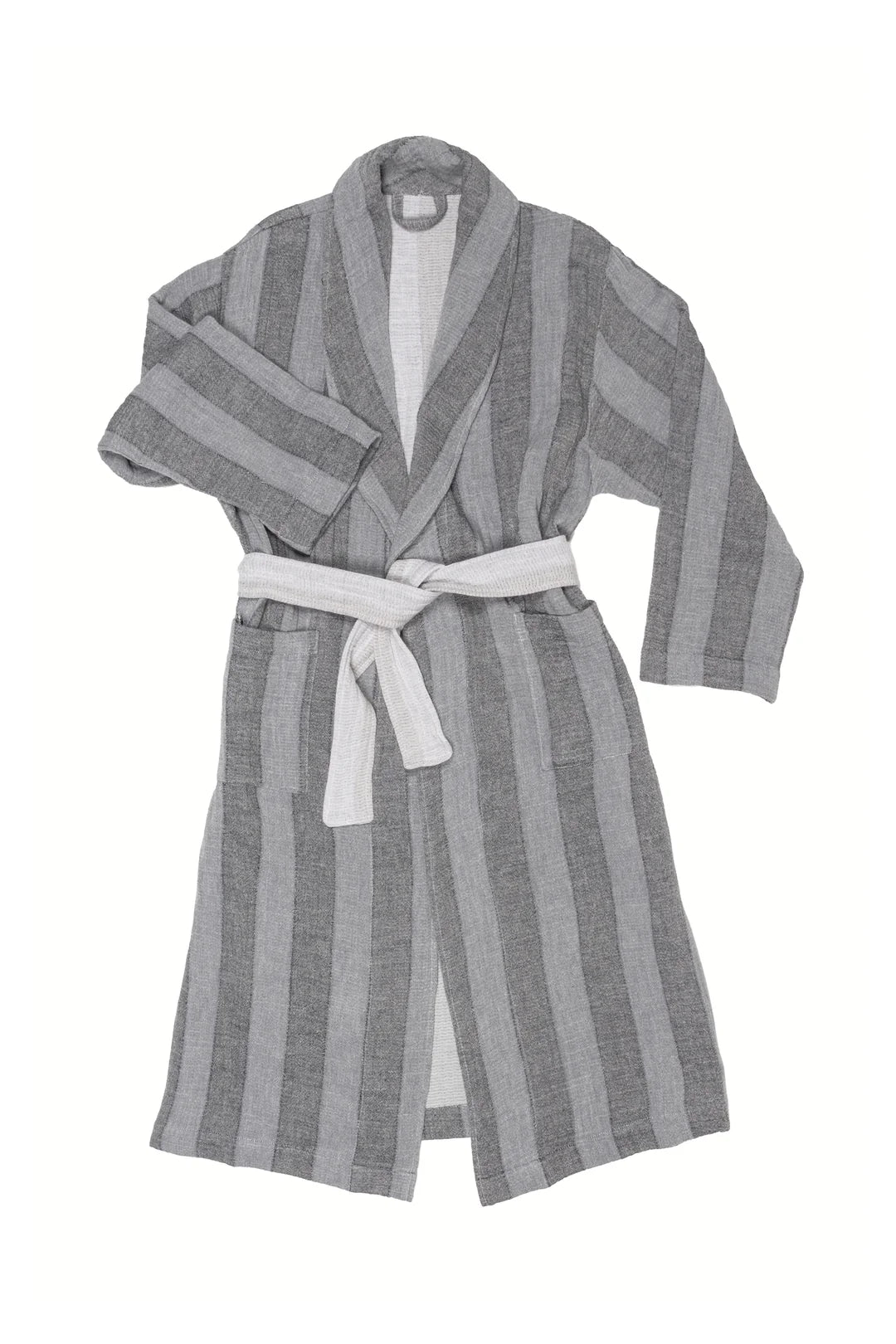 Tofino Towel Co. The Cascade Stripe Unisex Robe - Grey Mix