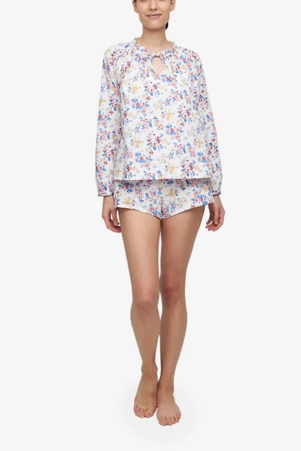 The Sleep Shirt Gathered Neck Top - Summer Floral