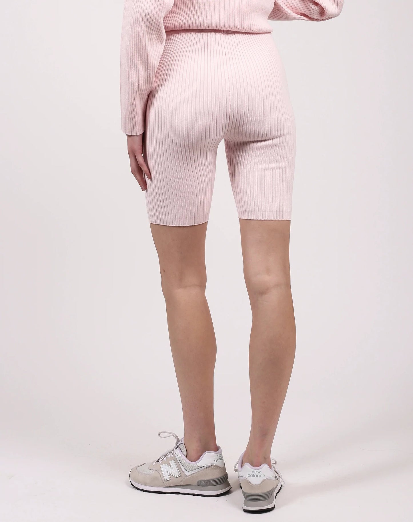 Ribbed Biker Short - Pink