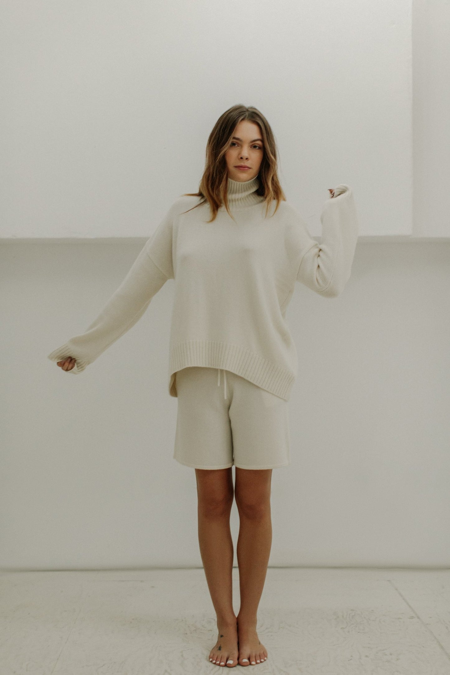 Barefoot Nomad Organic Cashmere Poncho Sweater