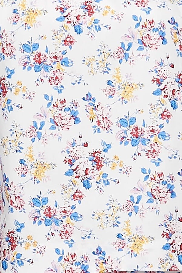 The Sleep Shirt Gathered Neck Top and Classic Short Set - Summer Floral