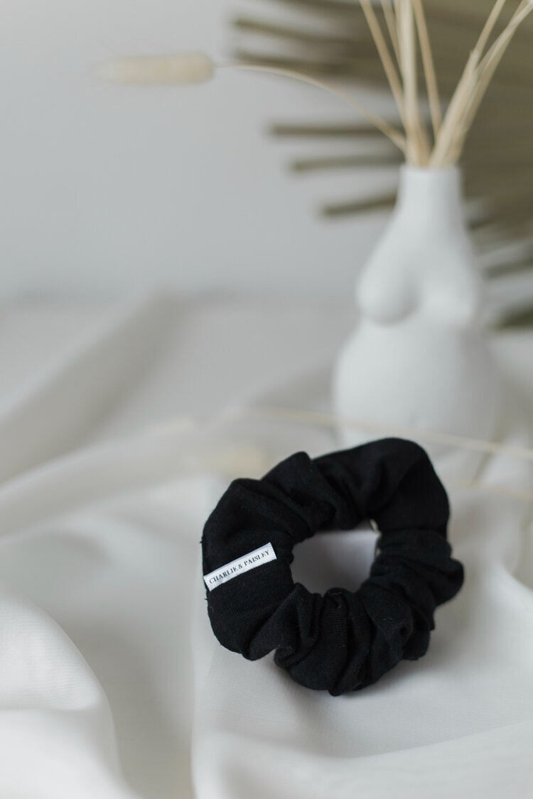 Charlie & Paisley Thelma Modal Petite Scrunchie in Black