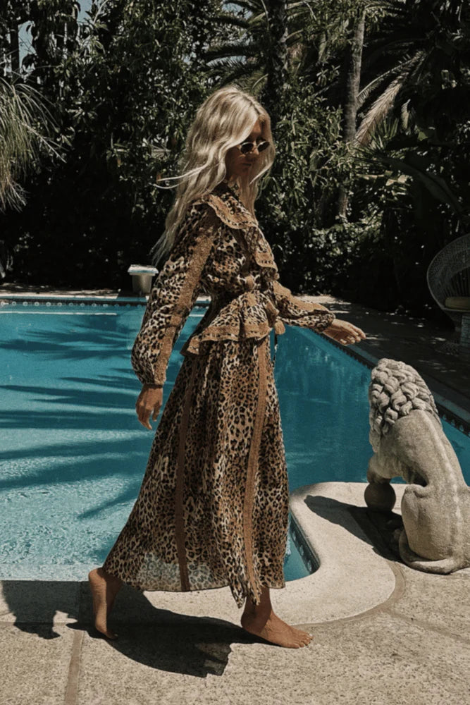 Spell Samantha Lace Gown - Vintage Leopard