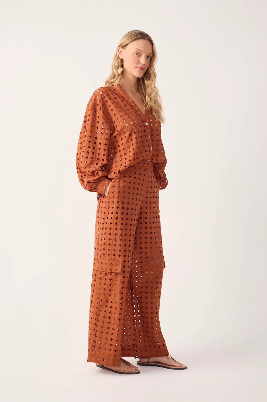 Dress To Brown Castanha Lace Cargo Pants