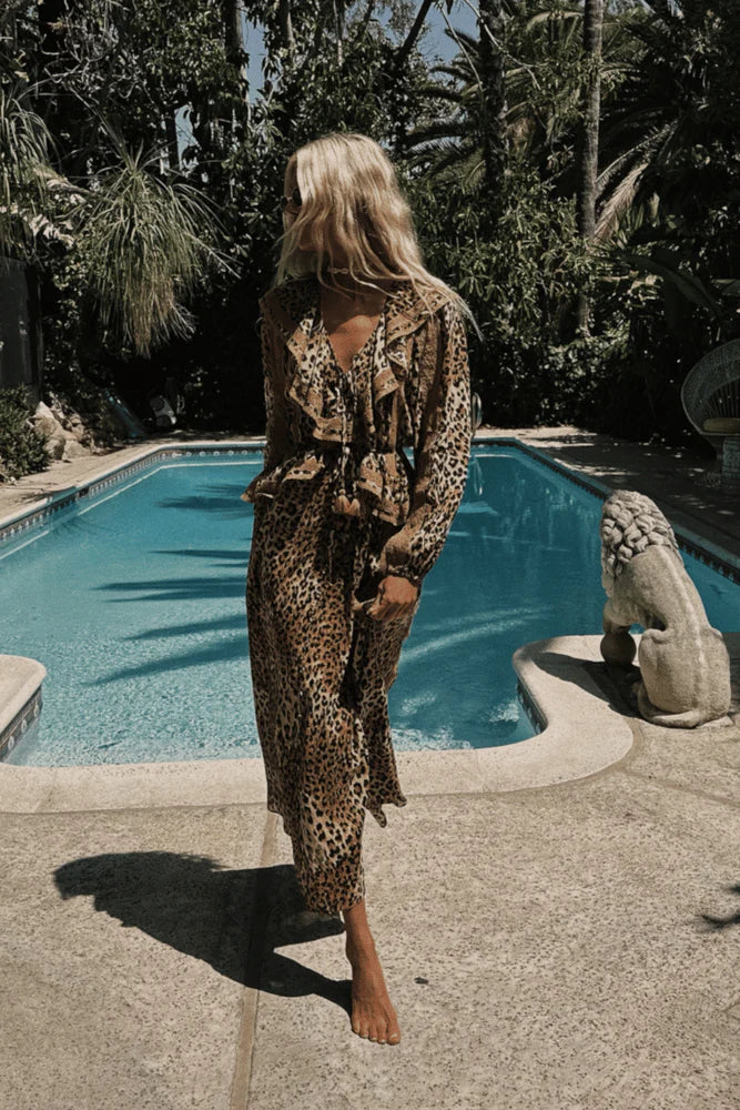 Spell Samantha Lace Gown - Vintage Leopard