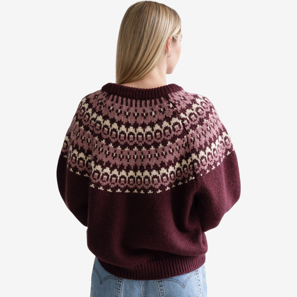 Brunette the Label New Fair Isle Sweater - Plum