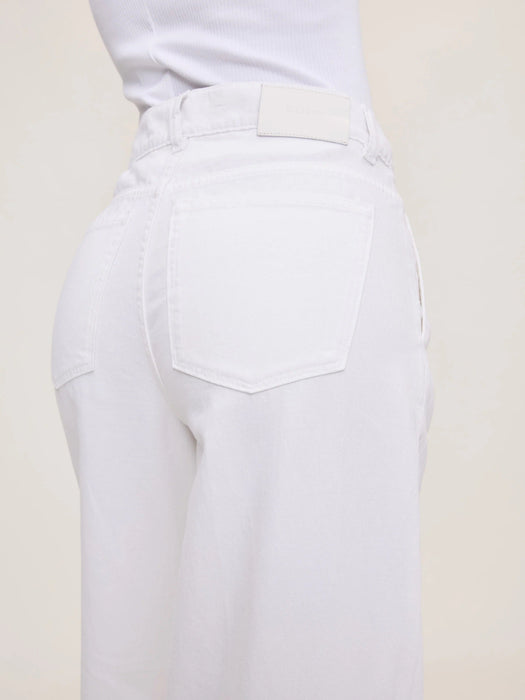 DL1961 Isabel Wide Leg Mid Rise Jeans - White