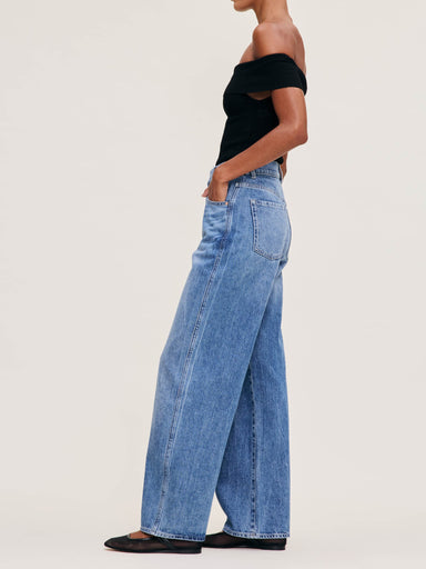 DL1961 Taylor Relaxed Barrel Ultra High Rise Jeans - Meadow Lake