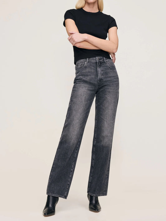 DL 1961 Karmine Refined Wide Leg High Rise Jeans - Nightshade