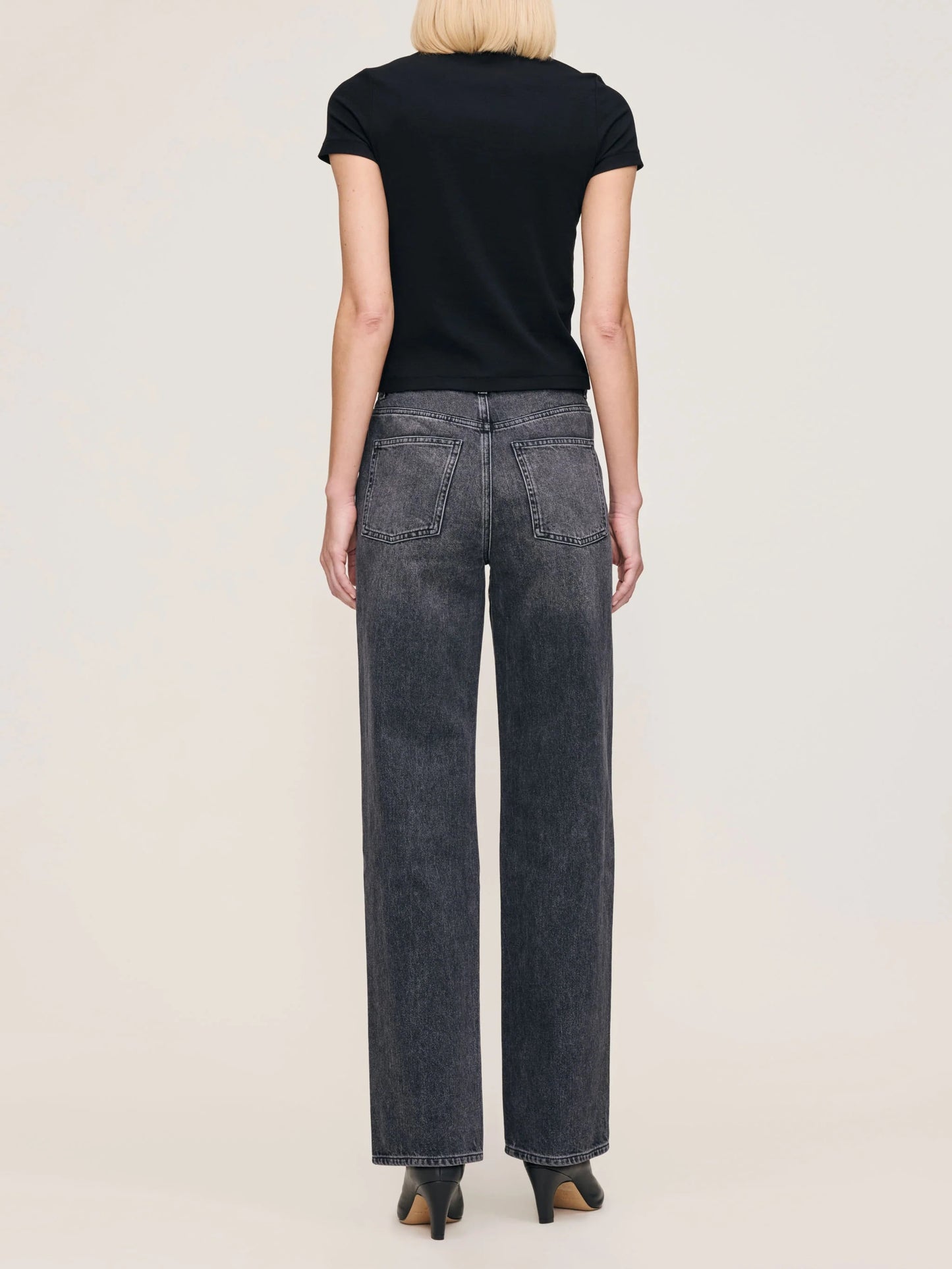 DL 1961 Karmine Refined Wide Leg High Rise Jeans - Nightshade